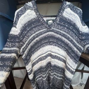 Roots knit sweater with hood